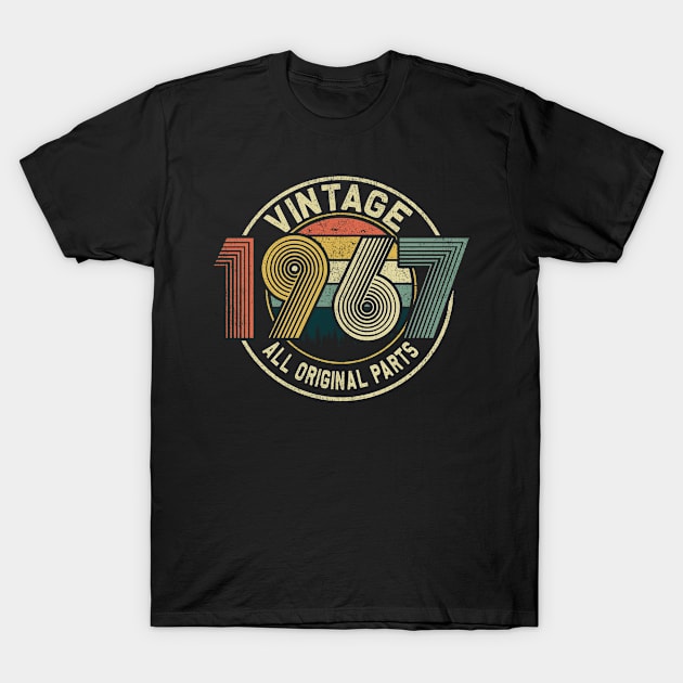 Retro Vintage 1967 57th Birthday Gift Men Women 57 Years Old T-Shirt by flandyglot
